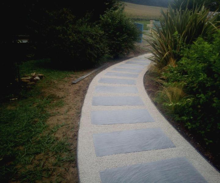 Petite maçonnerie : création de chemin d’accès de maison Muret